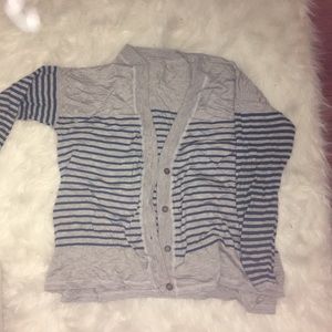 RARELY WORN STRIPE KNIT CARDIGAN