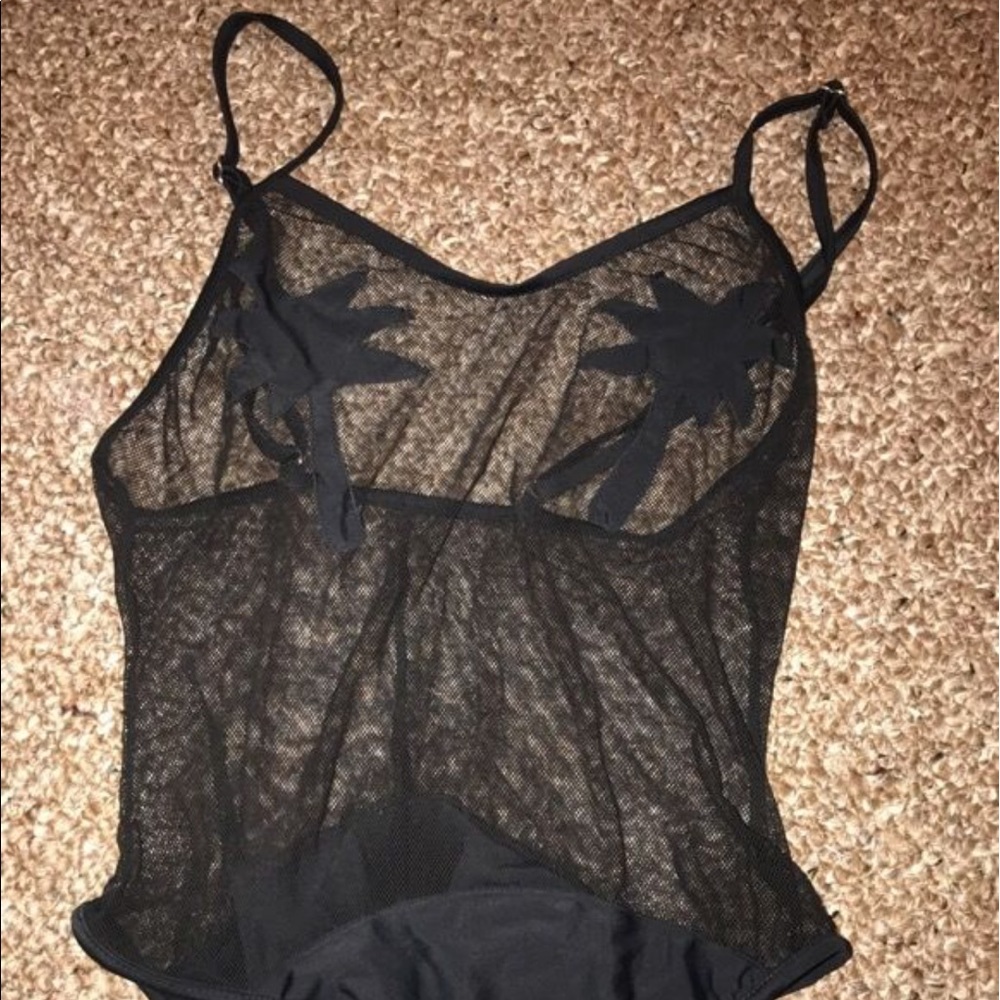palm tree mesh body suit