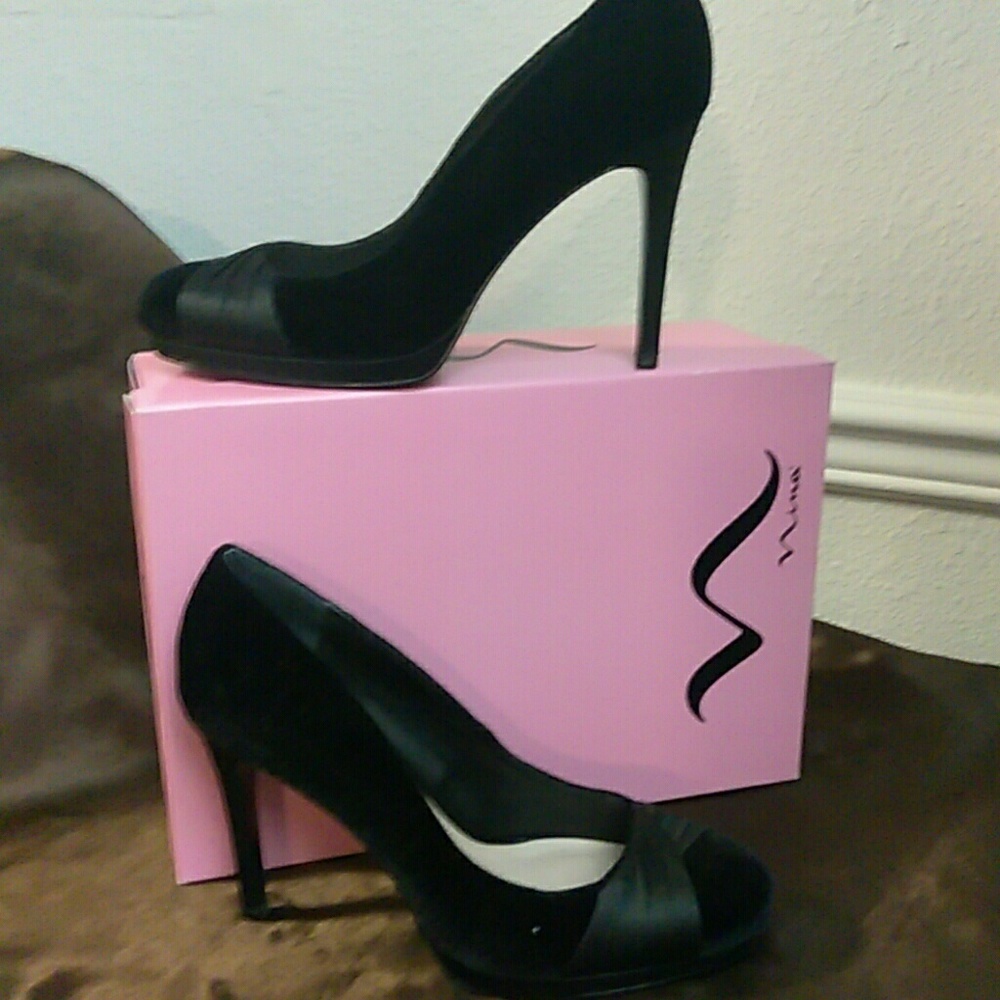 Black Velour Heels