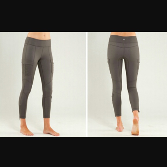 Lululemon RARE camel cargo zip leggings - Picture 7 of 8