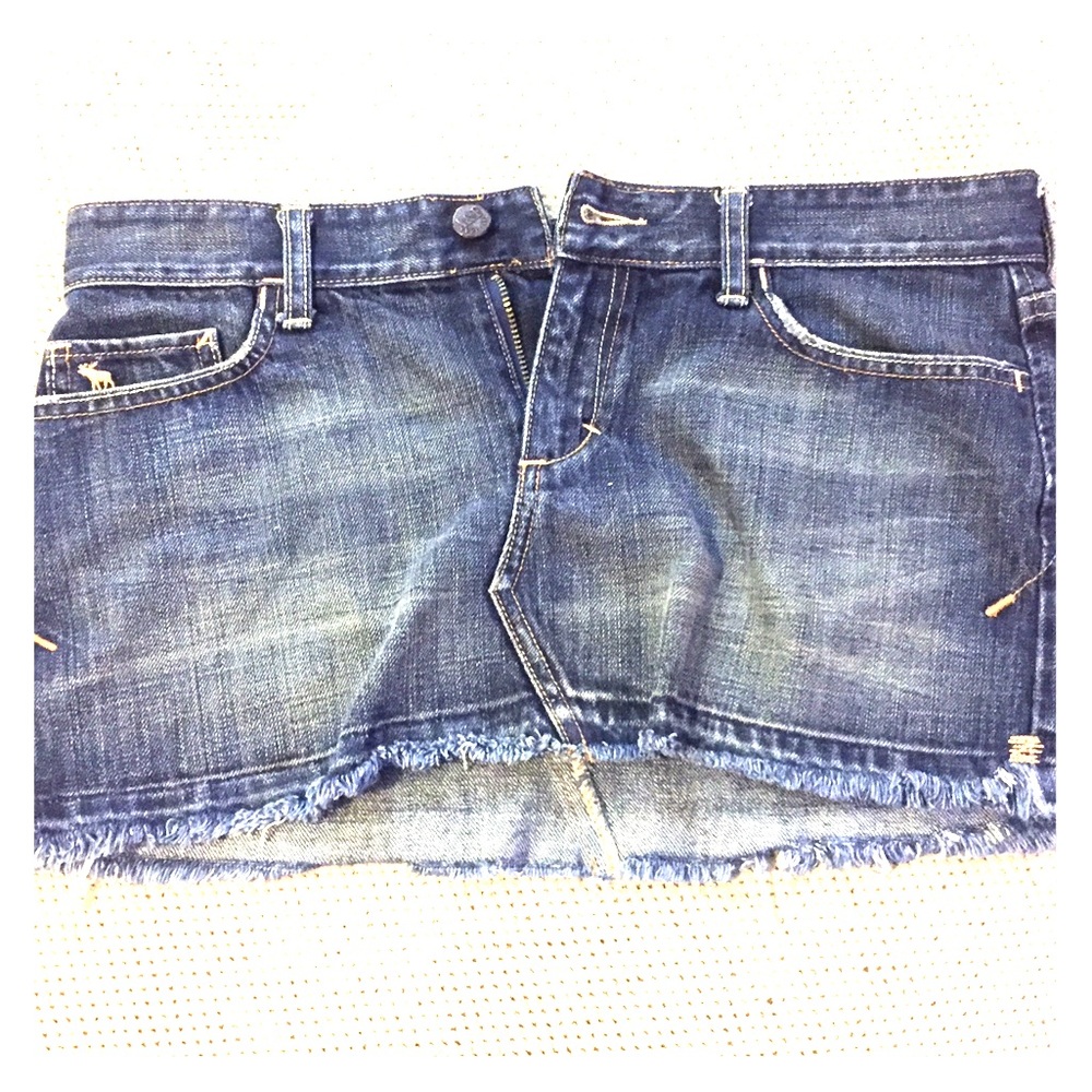 Abercrombie and fitch dark blue jean skirt