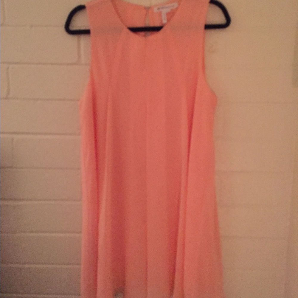 BCBG peach chiffon dress