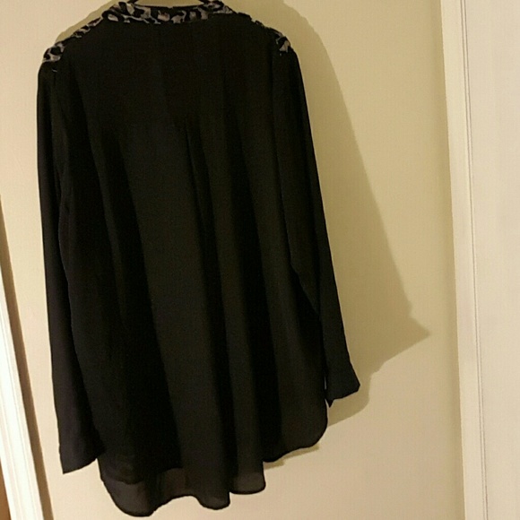 Lane Bryant Sheer Blouse - Picture 2 of 3