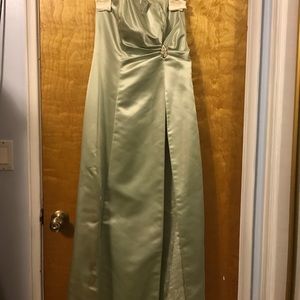 Light green prom dress