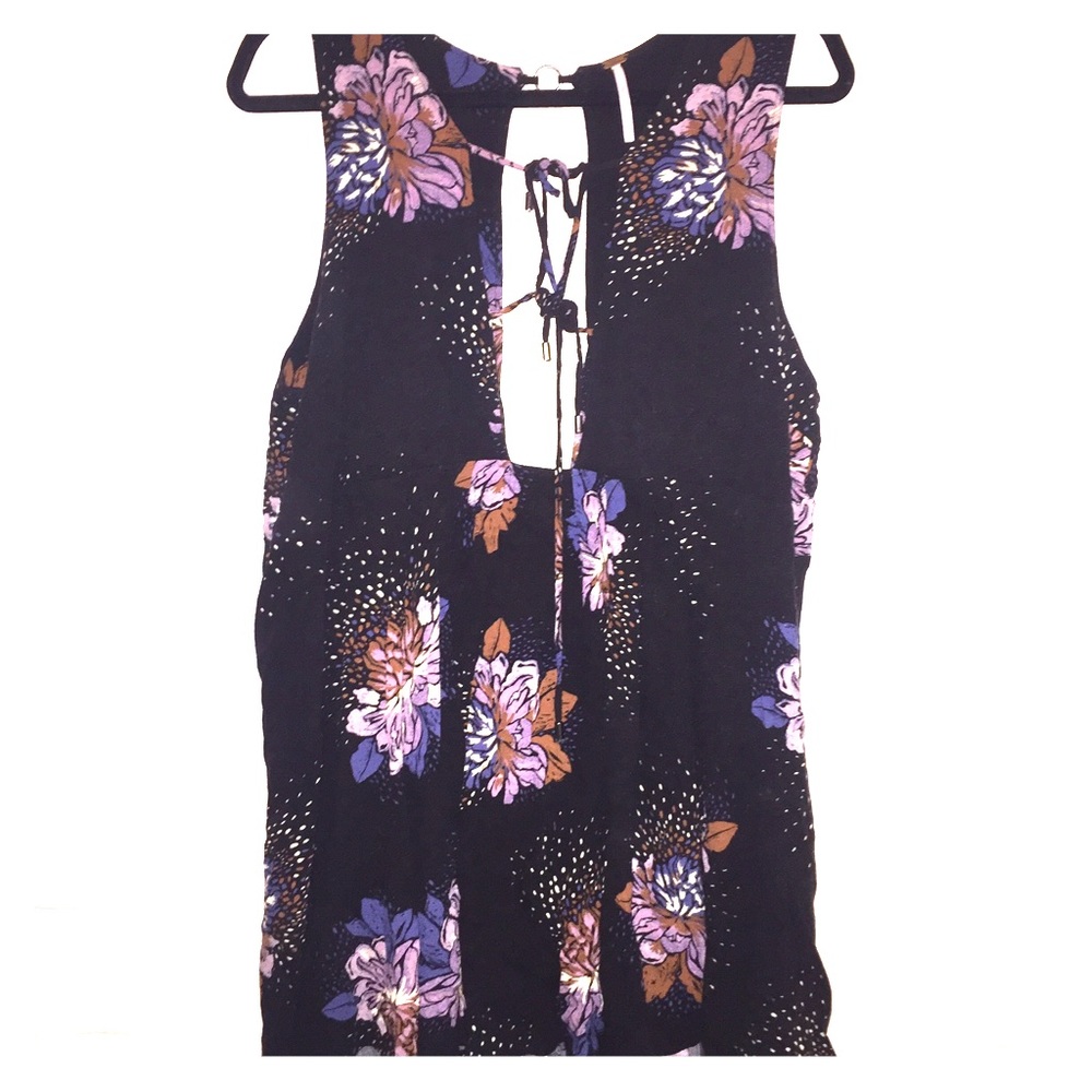 Free People black floral dress