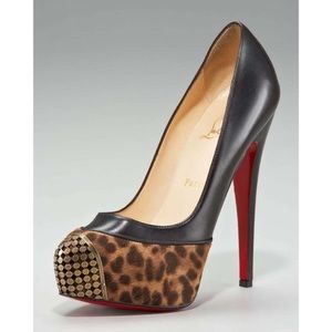 CHRISTIAN LOUBOUTIN Maggie Leopard-Toe Pump EU 37