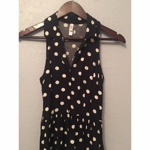 Polka Dot Collared Dress w/pockets