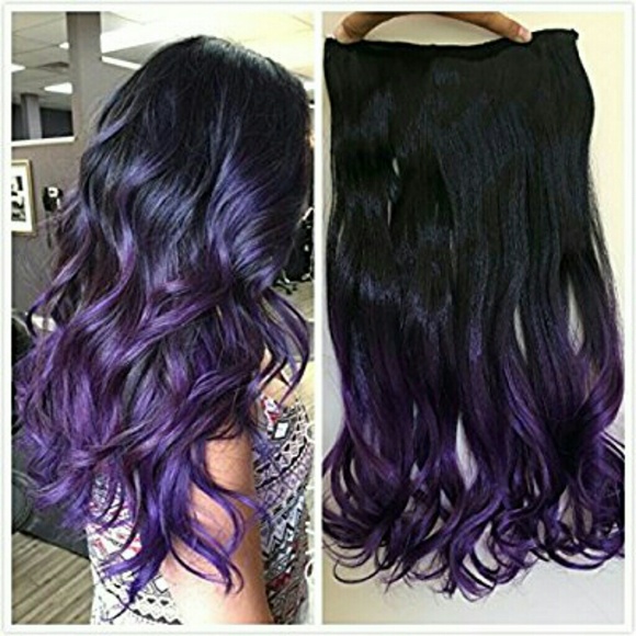 Ombre Purple One-piece Clip-In Extension main image 4