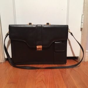 Vintage Coach Brown Leather Briefcase/Laptop Case