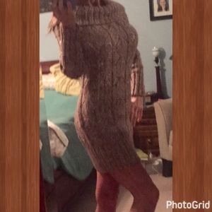 Brown Sweater Dress