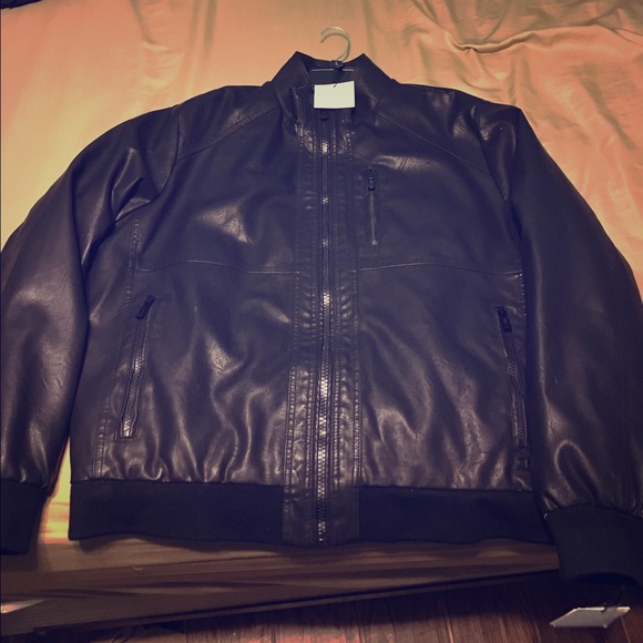 Calvin Klein Leather Jacket - Picture 1 of 4