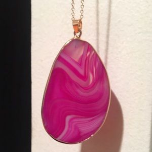 Pink Geode Necklace
