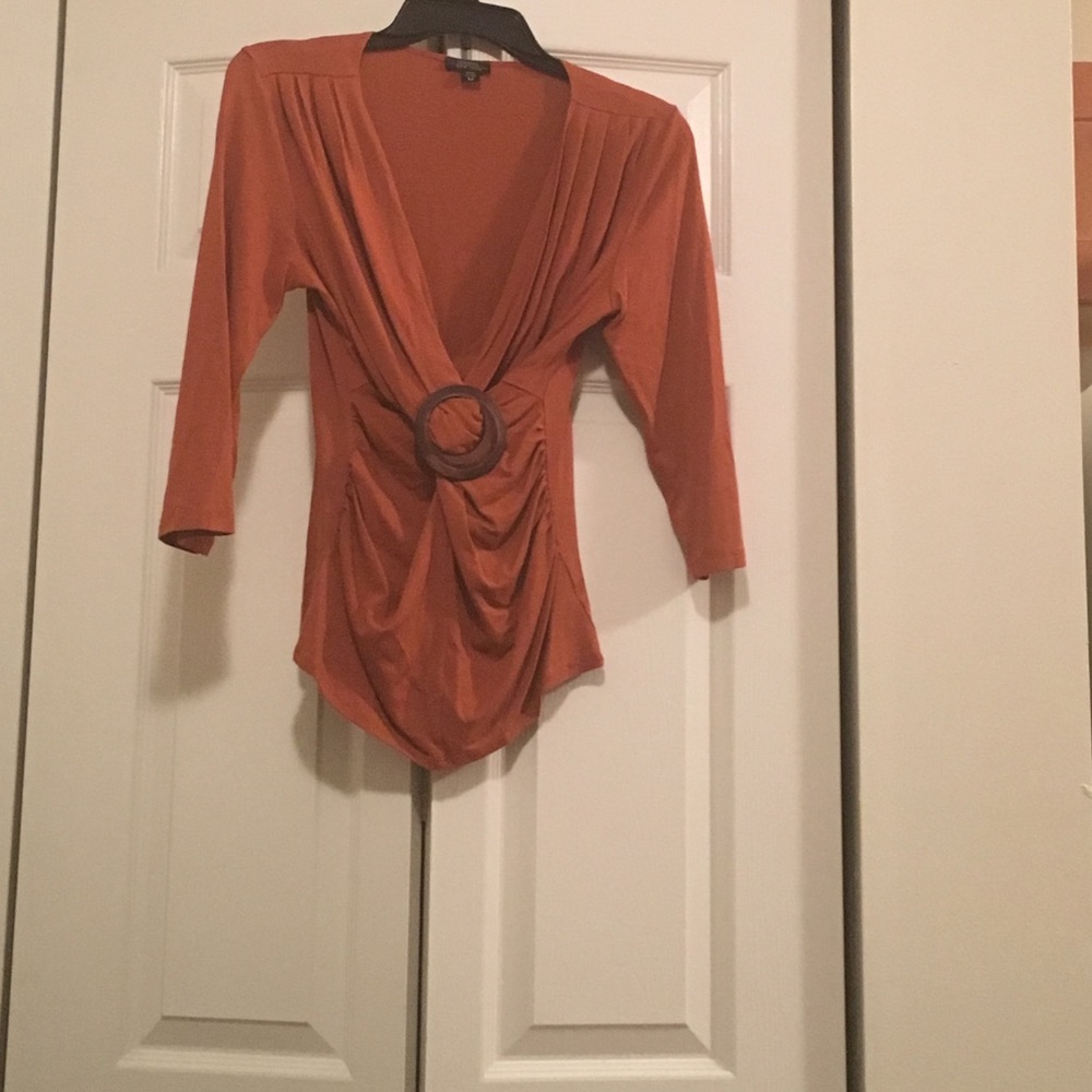 Rust colored cotton shirt