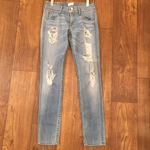 Hudson Skinny Ripped Jeans