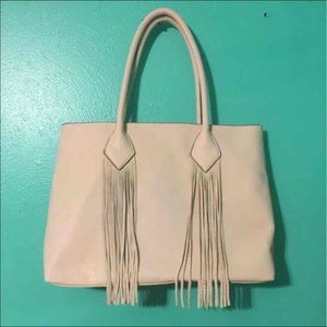 Brand new cream fringe purse