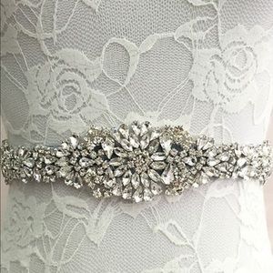 Rhinestone Flower Bridal Belt