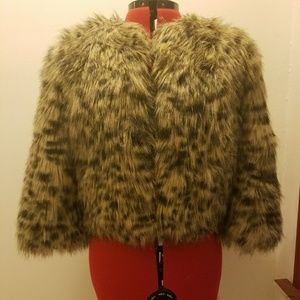 Michael Kors Faux Leopard Fur Jacket [barely worn]