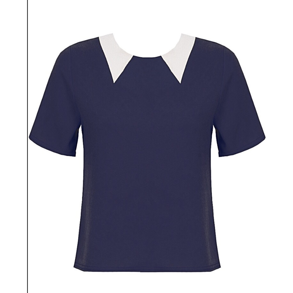 Navy deep blue sailor top