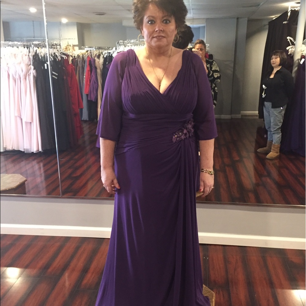 Purple evening dress