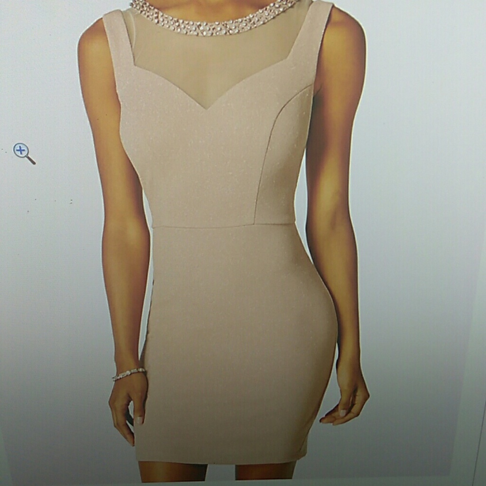 Rhinestone Illusion Dress