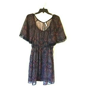 Deep Purple Paisley Dress