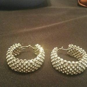 Sparkling hoop earrings
