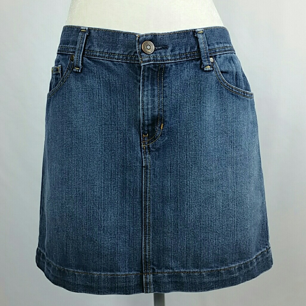 Gap jean mini skirt