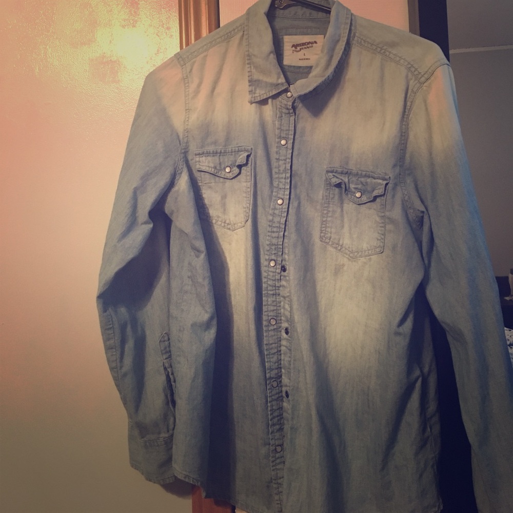 Button down chambray top