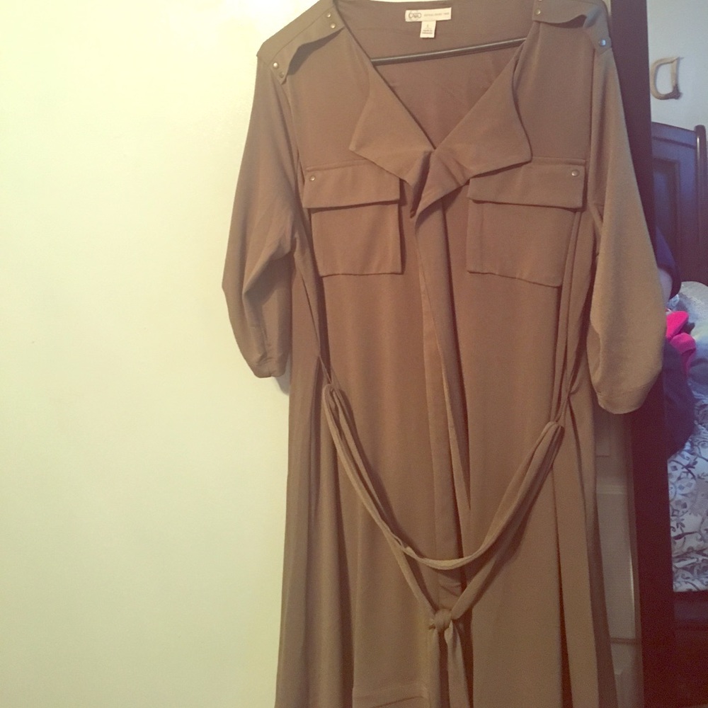 Olive green dress
