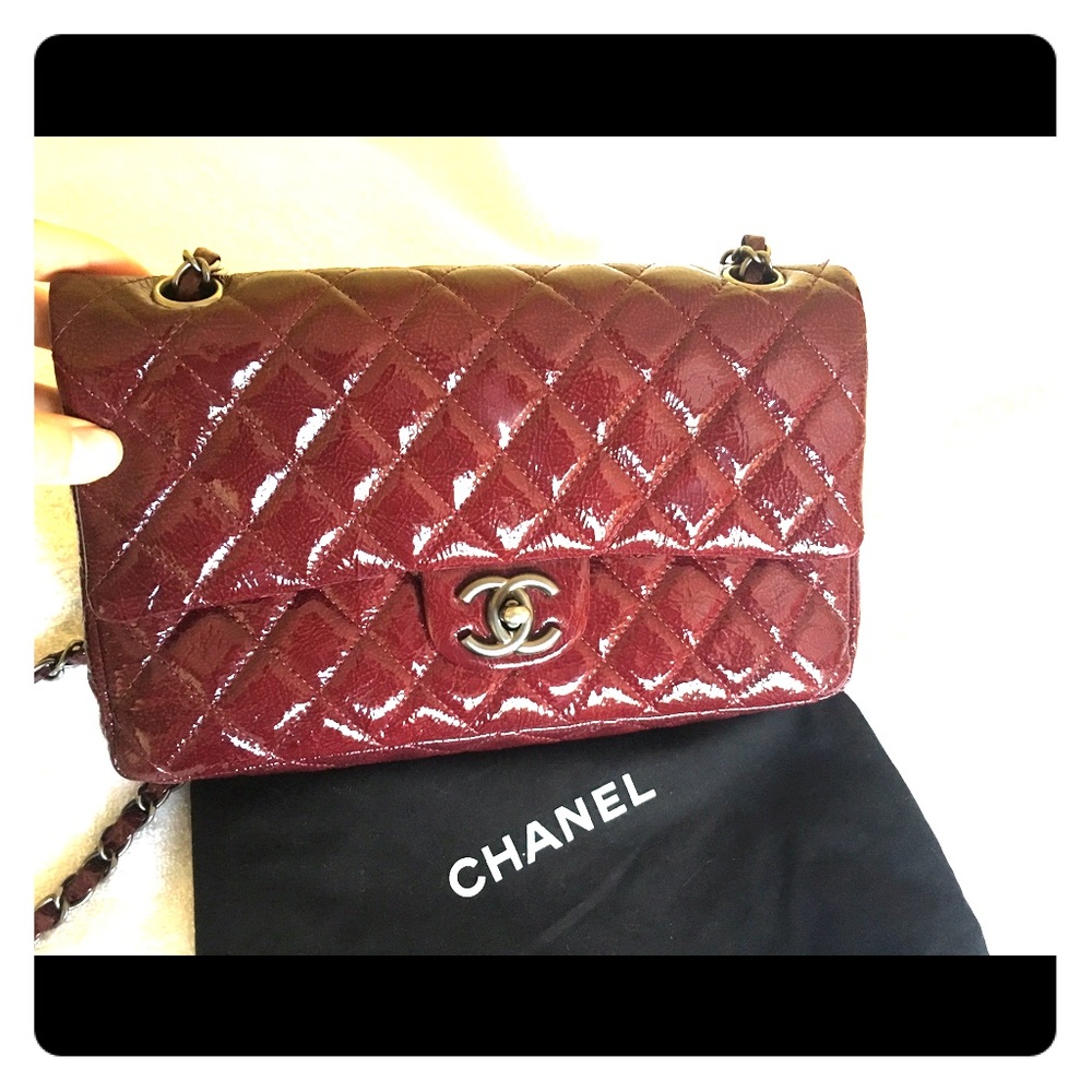 Channel raspberry bag
