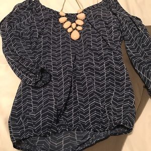 New York & Company Scoop Neck Blouse