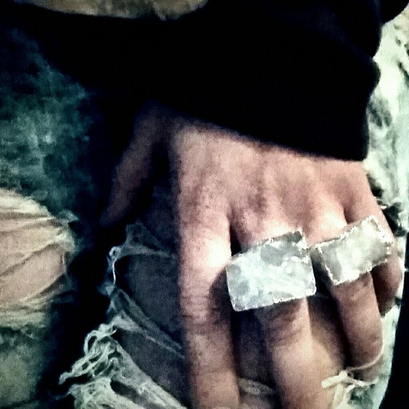 Chunky Amethyst / Clear Quartz Druzy Rings Silver! - Picture 6 of 7