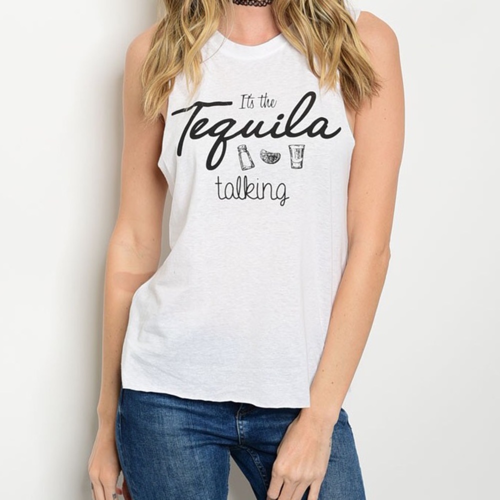 It's the Tequila Talking Tank Top - Picture 3 of 3