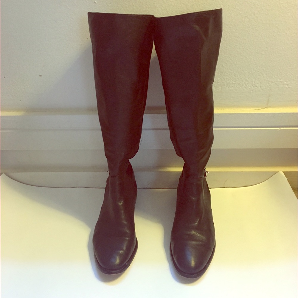 COACH LEATHER AND NYLON RIDING BOOTS