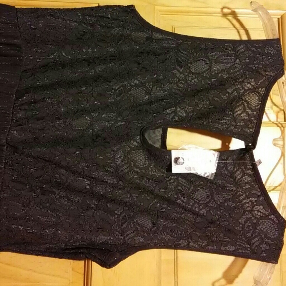 Maurices black -high low shimmering dress.