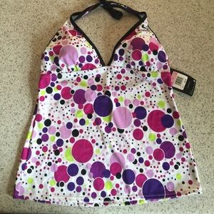 Nike polka dot tankini Size 10. New with tags