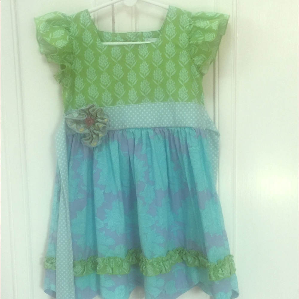 Shrimp and Grits Girls Spring Dress🌸