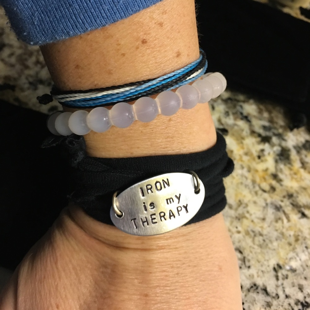 "Iron is my therapy" wrap bracelet ✌️
