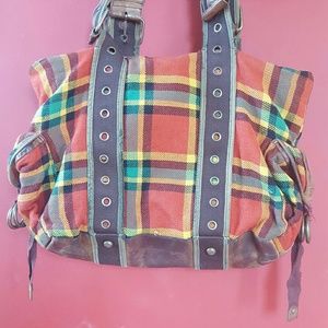Free People Plaid Messenger Bag