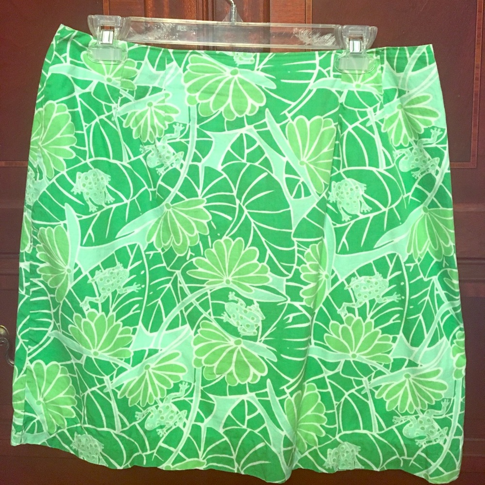 Lilly Pulitzer Green Tropical Skirt Size 12