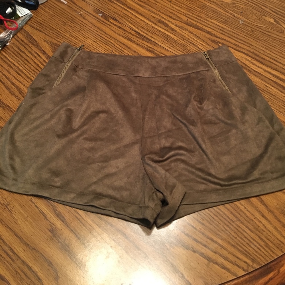 Suede Shorts