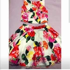 Floral two piece dress