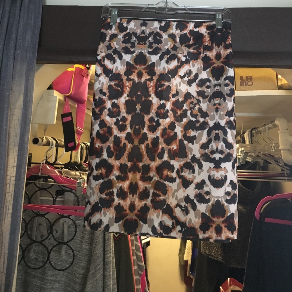 Scuba Leopard pencil skirt