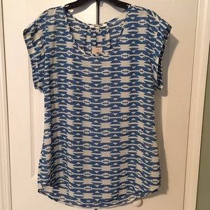 Daniel Rainn Aztec Print Blouse