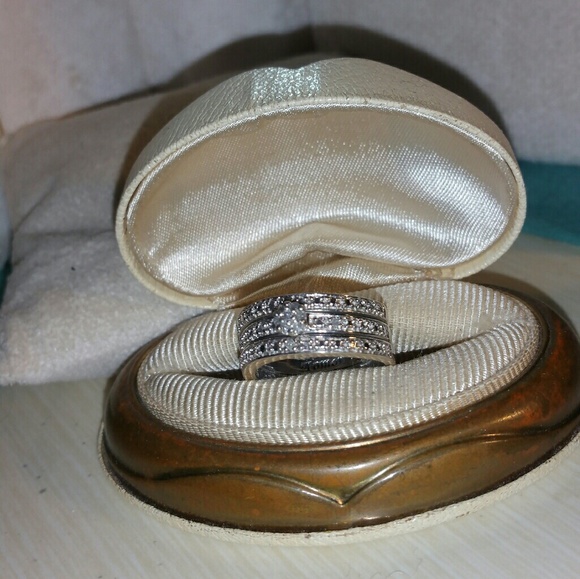 Bradford Exchange Jewelry Diamond Engagement Band Sterling Silver