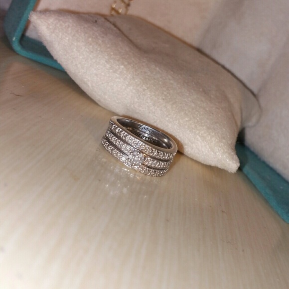 Bradford Exchange Jewelry Diamond Engagement Band Sterling Silver