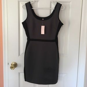 NWT Banana Republic black and gray fitted dress