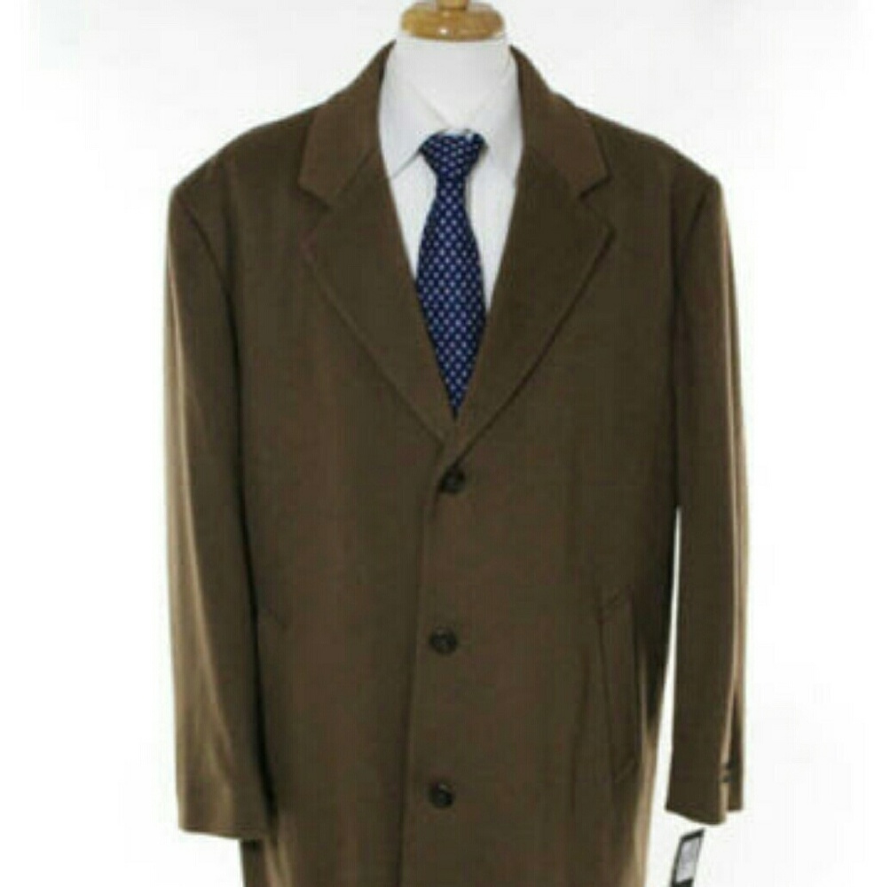 MICHAEL KORS BROWN WOOL TOPPER COAT 46R