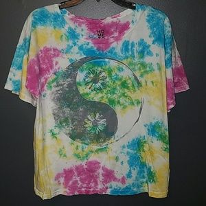 Tie dye yingyang tee