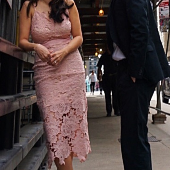 Akira lace blush dress. - Picture 2 of 4
